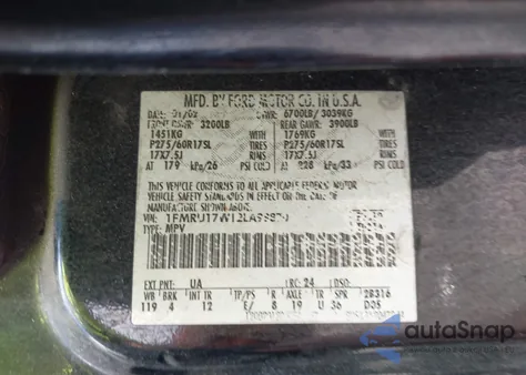 2002 Ford Expedition Eddie Bauer z USA, uszkodzony, nr VIN 1FMRU17W12LA98870